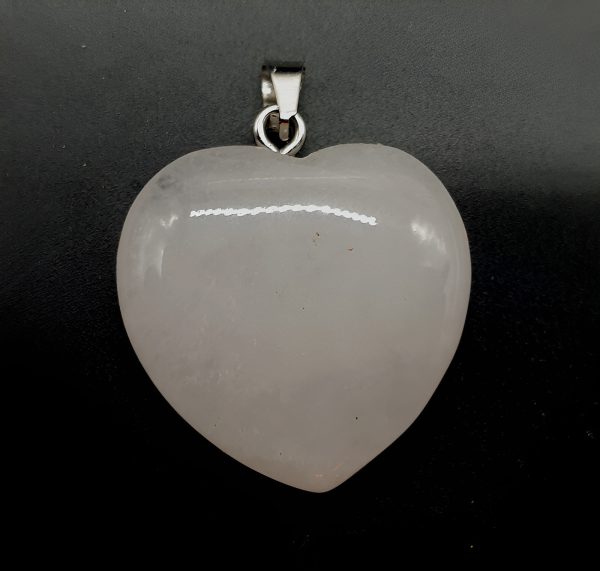Pendentif Coeur Cristal de Roche 2.5cm