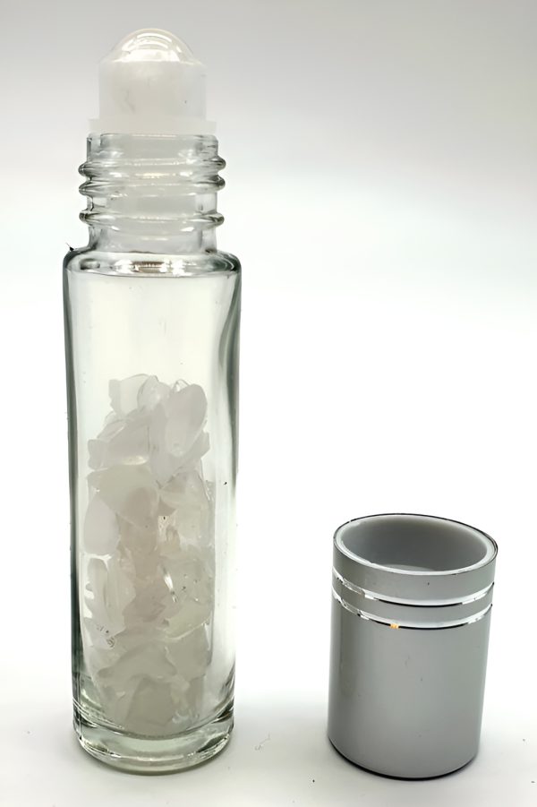 Roll-On Diffuseur Cristal de Roche a remplir d huile essentielle (9cm)