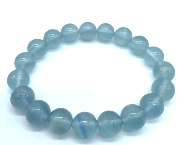 Bracelet en fluorite bleu apaisante