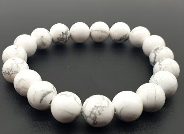 Bracelet en Howlite Blanche déstressant