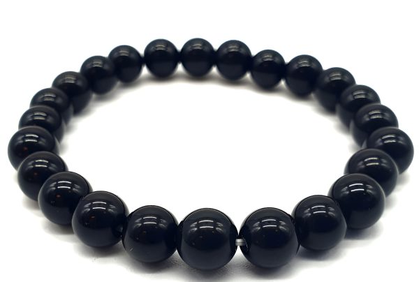 Bracelet en Obsidienne Noire