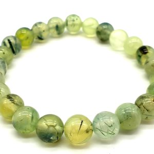 Bracelet en pierres roulées de Prehnite de 8 mm Sérénité