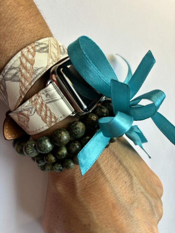 Bracelet en Rubis zoïst et turquoise