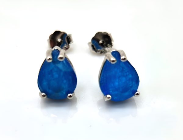 Boucles d oreilles larmes en Apatite et argent Expression