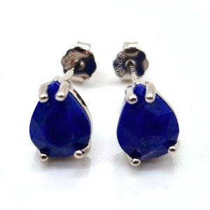 Boucles d oreilles larmes en Lapis Lazuli et argent Sagesse