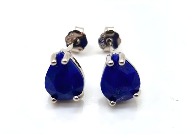 Boucles d oreilles larmes en Lapis Lazuli et argent Sagesse