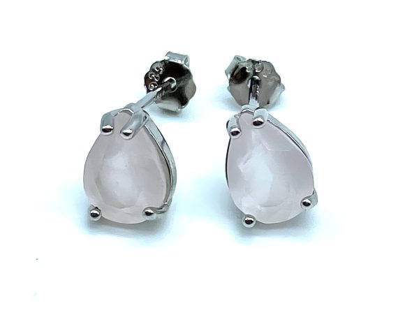 Boucles d oreilles larmes en cristal de roche et argent purification