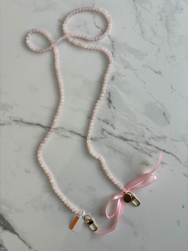 Chaine de Téléphone portable en quartz rose pour l apaisement émotionnel