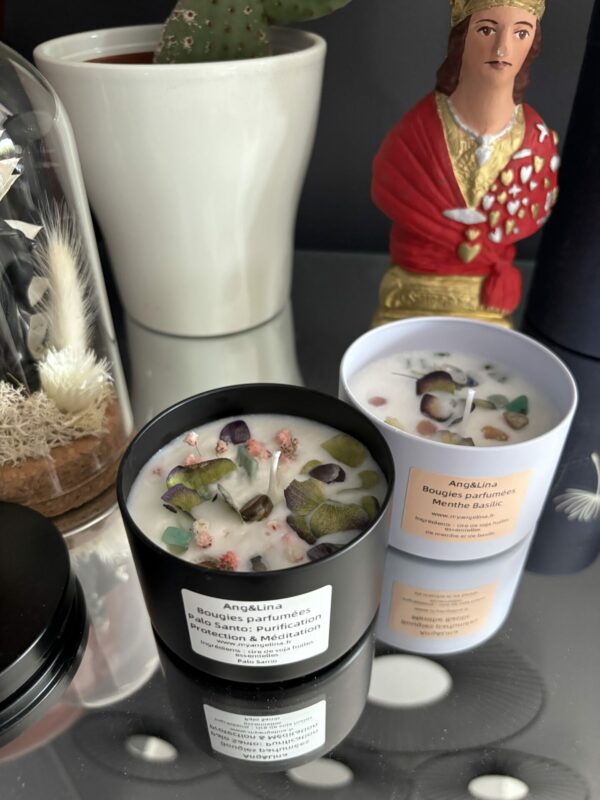 Bougie Parfumée Magic Palo Santo et pierres pour purifier et protèger – Image 5
